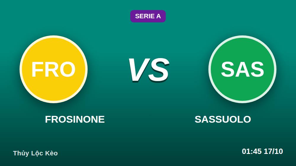 Frosinone vs Sassuolo: Checklist nhanh trước giờ bóng lăn 16/10